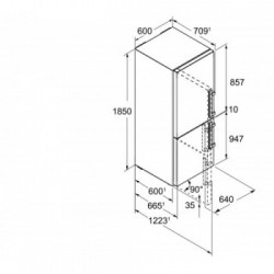 Liebherr SWTNes 4285 - Cantina Vini Combinato Congelatore NoFrost, 289 Litri, Classe D, Acciaio SmartSteel 