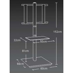 ITB OM0252 Supporto per display espositivi 114,3 cm (45") Nero