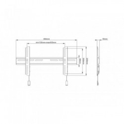 Multibrackets 6553 Supporto TV a parete 165,1 cm (65") Nero
