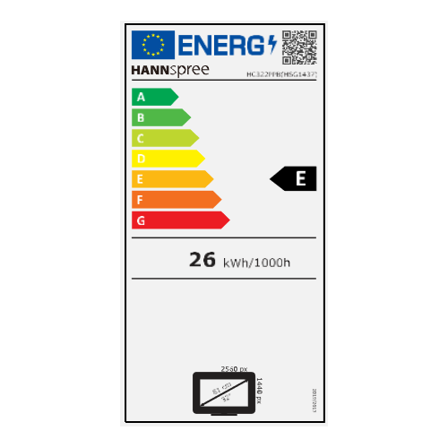 Hannspree HC322PPB monitor piatto per PC 81,3...