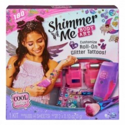 Cool Maker , Shimmer Me Body Art con rullo crea Tatoo, 4 colori metallizzati e 180 motivi, tatuaggi temporanei - dagli 8 anni