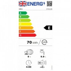 Smeg ST4522IN - Lavastoviglie A Scomparsa Totale, 45 cm, 9 Coperti, Classe E 