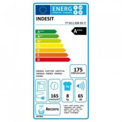 Indesit YT M11 83K RX IT - Asciugatrice a Carica Frontale, 8 Kg, Classe A+++