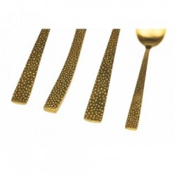 Villa D'Este Home Tivoli 'Stone', Set 24 pezzi posate gold opaco