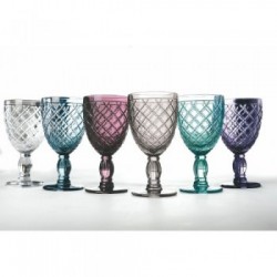 Villa D'Este Home Tivoli 'Castle', Set 6 Calici Colorati 280 ml