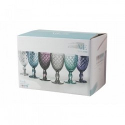 Villa D'Este Home Tivoli 'Castle', Set 6 Calici Colorati 280 ml