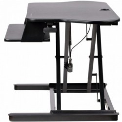 StarTech.com Scrivania ad angolo Sit Stand con Vassoio per Tastiera - Ampia Superficie (908x530mm) - Postazione di lavoro
