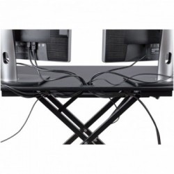 StarTech.com Scrivania ad angolo Sit Stand con Vassoio per Tastiera - Ampia Superficie (908x530mm) - Postazione di lavoro