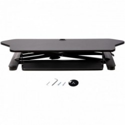 StarTech.com Scrivania ad angolo Sit Stand con Vassoio per Tastiera - Ampia Superficie (908x530mm) - Postazione di lavoro