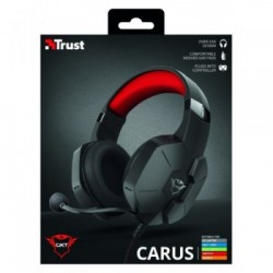 Trust GXT 323 Carus Cuffia Padiglione auricolare Connettore 3.5 mm Nero, Rosso