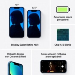 Apple iPhone 13 512GB Blu *ESTENSIONE GARANZIA3 3 ANNI IN PIU' in omaggio*