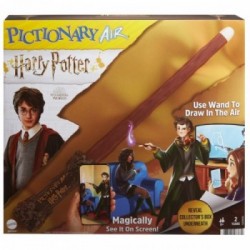 Mattel Games Pictionary Air Harry Potter, Gioco di disegni per tutta la famiglia, con penna a forma di bacchetta 8+ Anni