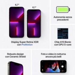 Apple iPhone 13 Pro Max 128GB Grafite *ESTENSIONE GARANZIA3 3 ANNI IN PIU' in omaggio*