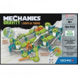 Geomag Mechanics Gravity RE Loops & Turns giocattolo magnetico al neodimio 130 pz Multicolore, Porpora, Argento