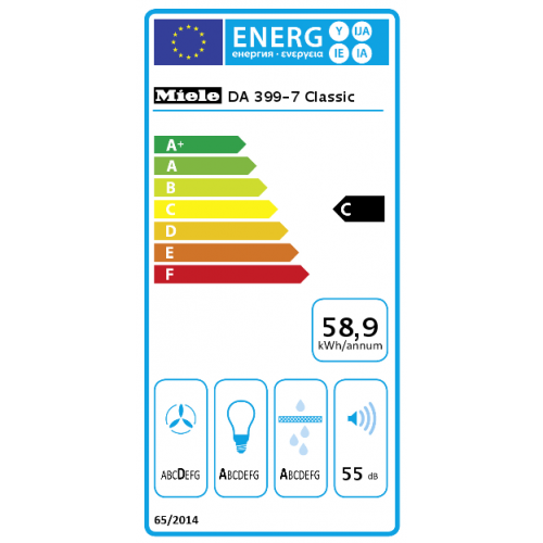 Miele DA 399-7 - Cappa Aspirante , 500 m³/h C,...