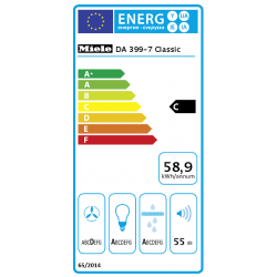 Miele DA 399-7 - Cappa Aspirante , 500 m³/h C, 90 cm, Classe C