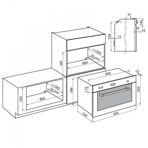 Foster 7193 047 - Forno da Incasso a Gas,...