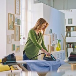 Imetec 9027 Onda F1 - Ferro da Stiro, Piastra ad Onde Scorrevole, 2400 W, Tripla Protezione Anticalcare