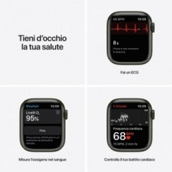 Apple Watch Series 7 GPS, 41mm Cassa in Alluminio Verde con Cinturino Sport Verde
