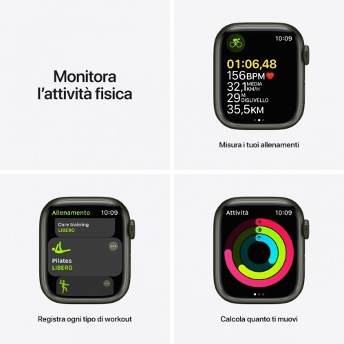 Apple Watch Series 7 GPS, 41mm Cassa in...
