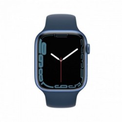 Apple Watch Series 7 GPS, 45mm Cassa in Alluminio Blu con Cinturino Sport Azzurro