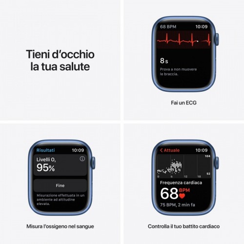 Apple Watch Series 7 GPS, 45mm Cassa in...