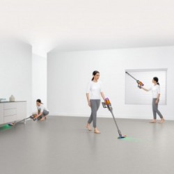 Dyson V12 Slim Absolute - Scopa Elettrica Leggera, 150AW, Fino a 60 min, 9 Accessori, Spazzola con Luce Integrata