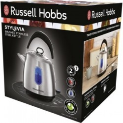 Russell Hobbs Stylevia bollitore elettrico 1,5 L 2200 W Nero, Acciaio inossidabile