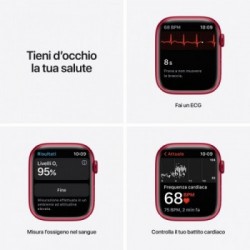 Apple Watch Series 7 GPS, 45mm (PRODUCT)RED Cassa in Alluminio con Sport Band (PRODUCT)RED
