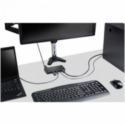 StarTech.com Switch KVM ibrido USB-A + HDMI e USB-C a 2 porte - Monitor singolo HDMI 2.0 4K 60Hz - Switch KVM compatto per