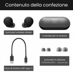 Sony WF-C500 - Auricolari True Wireless, Fino a 20 ore di durata della batteria con custodia di ricarica, Compatibile con