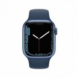 Apple Watch Series 7 GPS, 41mm Cassa in Alluminio Blu con Cinturino Sport Azzurro