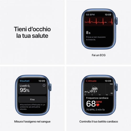 Apple Watch Series 7 GPS, 41mm Cassa in...