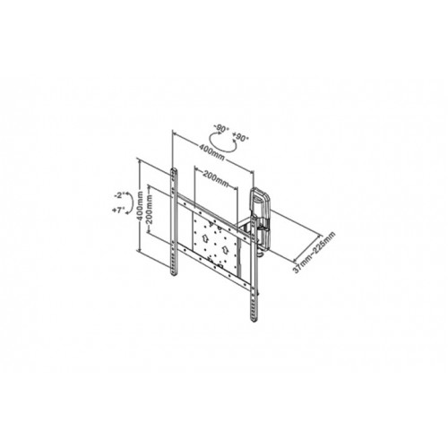 Multibrackets 4210 Supporto TV a parete 127 cm...