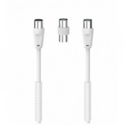 Hama 7205307 cavo coassiale 5 m Bianco
