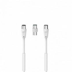 Hama 7205301 cavo coassiale 3 m Bianco