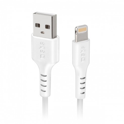 SBS TECABLEUSBIP589W cavo Lightning 1 m Bianco