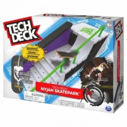 Tech Deck Rampa premium Nyjah Huston con tecnologia X-Connect, personalizzabile e modulabile, mini skate esclusivo