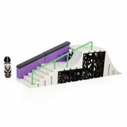 Tech Deck Rampa premium Nyjah Huston con tecnologia X-Connect, personalizzabile e modulabile, mini skate esclusivo