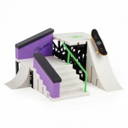 Tech Deck Rampa premium Nyjah Huston con tecnologia X-Connect, personalizzabile e modulabile, mini skate esclusivo