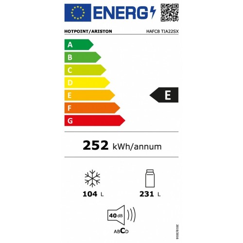 Hotpoint HAFC8 TIA22SX - Frigorifero Combinato...