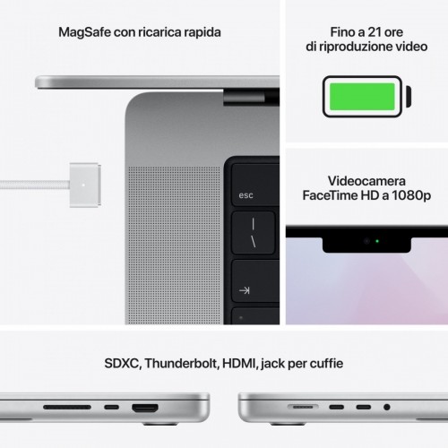 Apple MacBook Pro 16" chip M1 Pro 10‑core CPU...