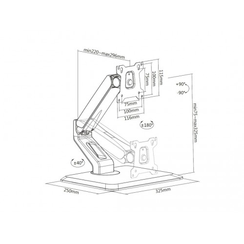 Multibrackets 9998 supporto da tavolo per Tv a...