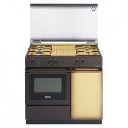 De'Longhi SGGK854 N ED - Cucina a Gas, 4 Fuochi, 86 cm, Forno a Gas, 42 Litri, Grill Elettrico, Classe A