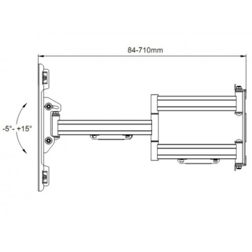 Multibrackets 2616 Supporto TV a parete 2,79 m...