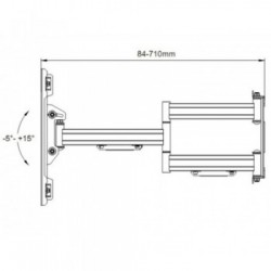 Multibrackets 2616 Supporto TV a parete 2,79 m (110") Nero