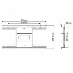 Multibrackets 2616 Supporto TV a parete 2,79 m (110") Nero