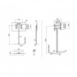 Multibrackets 2425 Supporto per display espositivi 160 cm (63") Nero