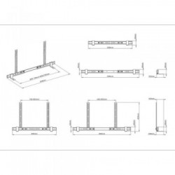 Multibrackets 7895 supporto da parete per casse acustiche Staffa per TV Nero