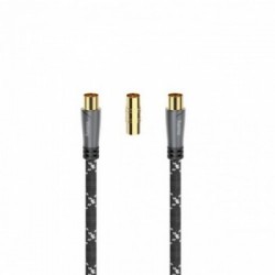 Hama 7205292 cavo coassiale 1,5 m Nero, Oro